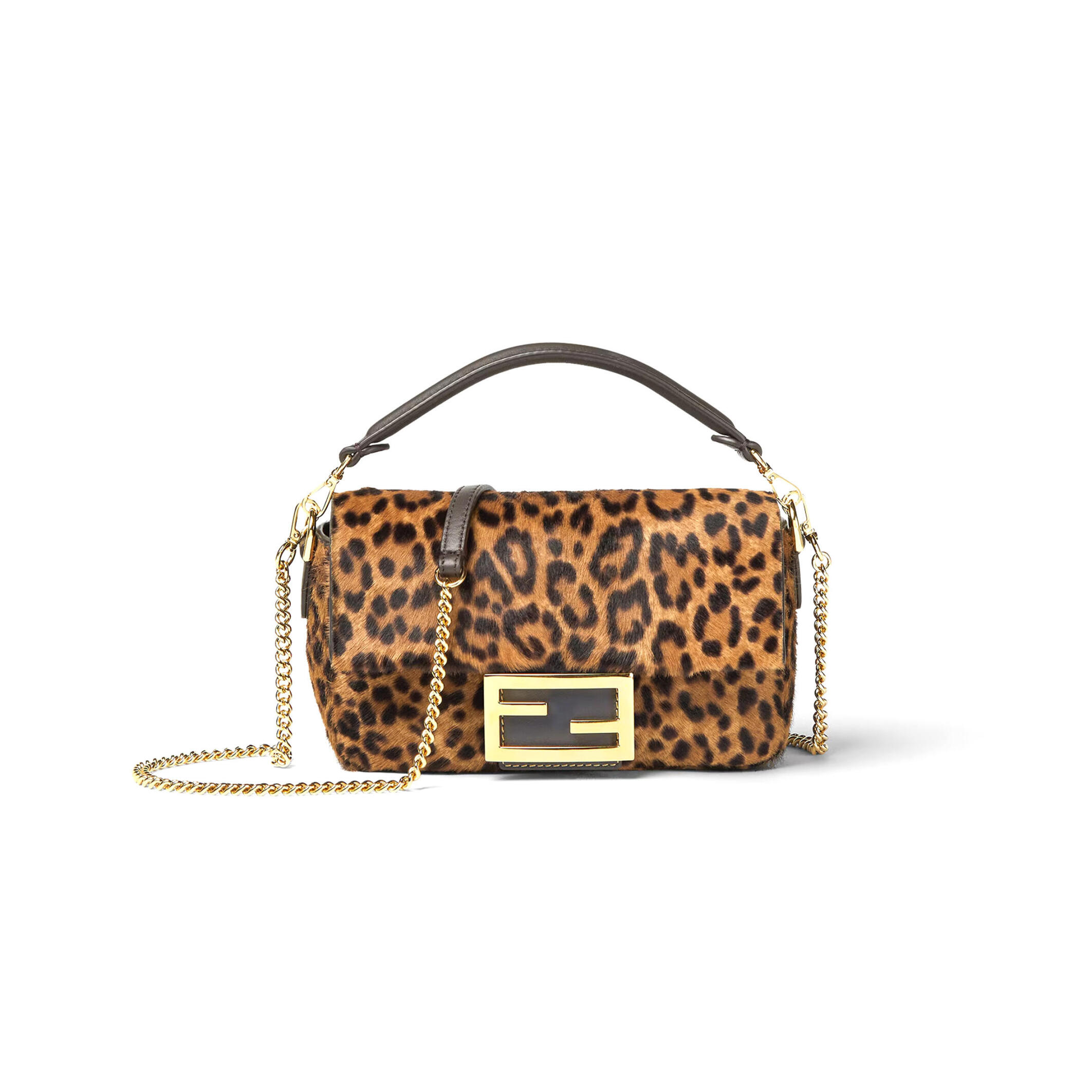FENDI BAGUETTE MINI PRINTED CAVALLINO CALFSKIN BAG 8BS017AYDYF0A6E (20*13*5cm)